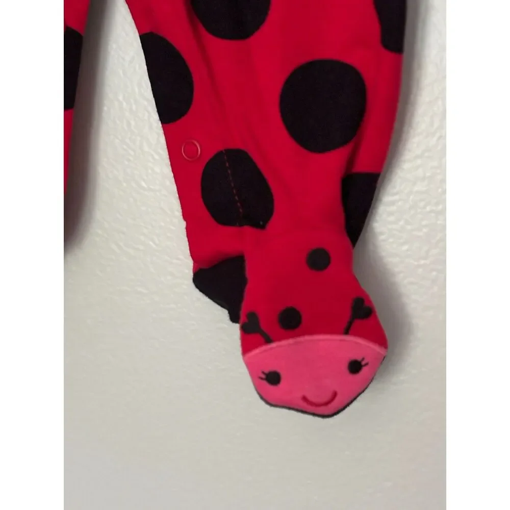 NWT Carter's Just One You Baby 6M Ladybug Sleep & Play Footed Romper Hat Set